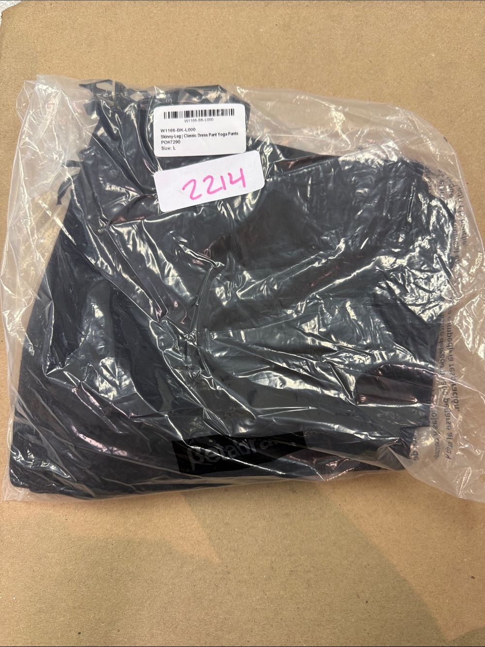 New Betabrand Black Skinny Classic Dress Pant Yoga Pants Large
